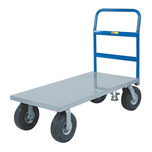 Cushion-Load Platform Trucks, 9" Pneumatic, 1200 lbs Cap, 24" x 48"